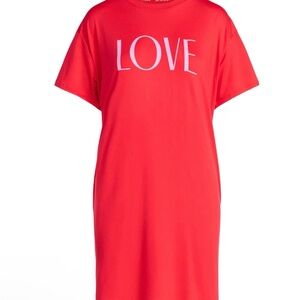 Love ❤️ Pajama Dreamy Soft Red Knit Short Sleeve Lounge Sleep Cool & Comfy L-XL